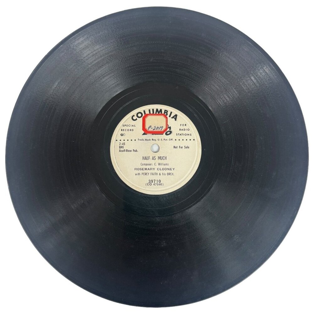 Rosemary Clooney Half As Much / Poor Whip-Poor-Will 39710 Columbia Rare Shellac